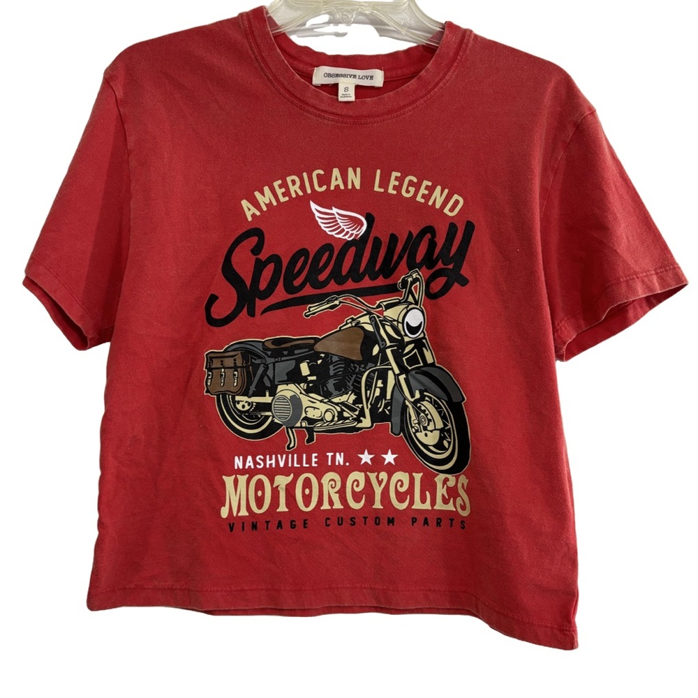 Graphic Tee, Motorcycle, Distressed Fade - Picture 1 of 4